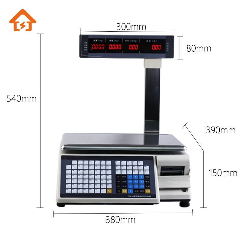 bascula digital de peso barcode weighing scales scale seca Label Printing Scale with