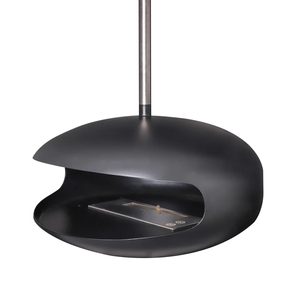 suspended fire place bio ethanol roof mounted ceiling cocoon hanging fireplace