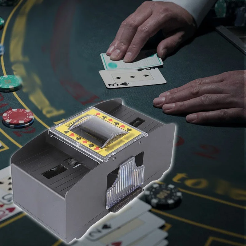 Manual /Automatic Card Shuffler Machine 2 Pairs 4 Pairs 6 Pairs USB Charging Or Battery Card Shuffle Support Custom LOGO