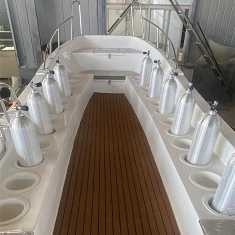 32ft fiberglass diving boat with canopy