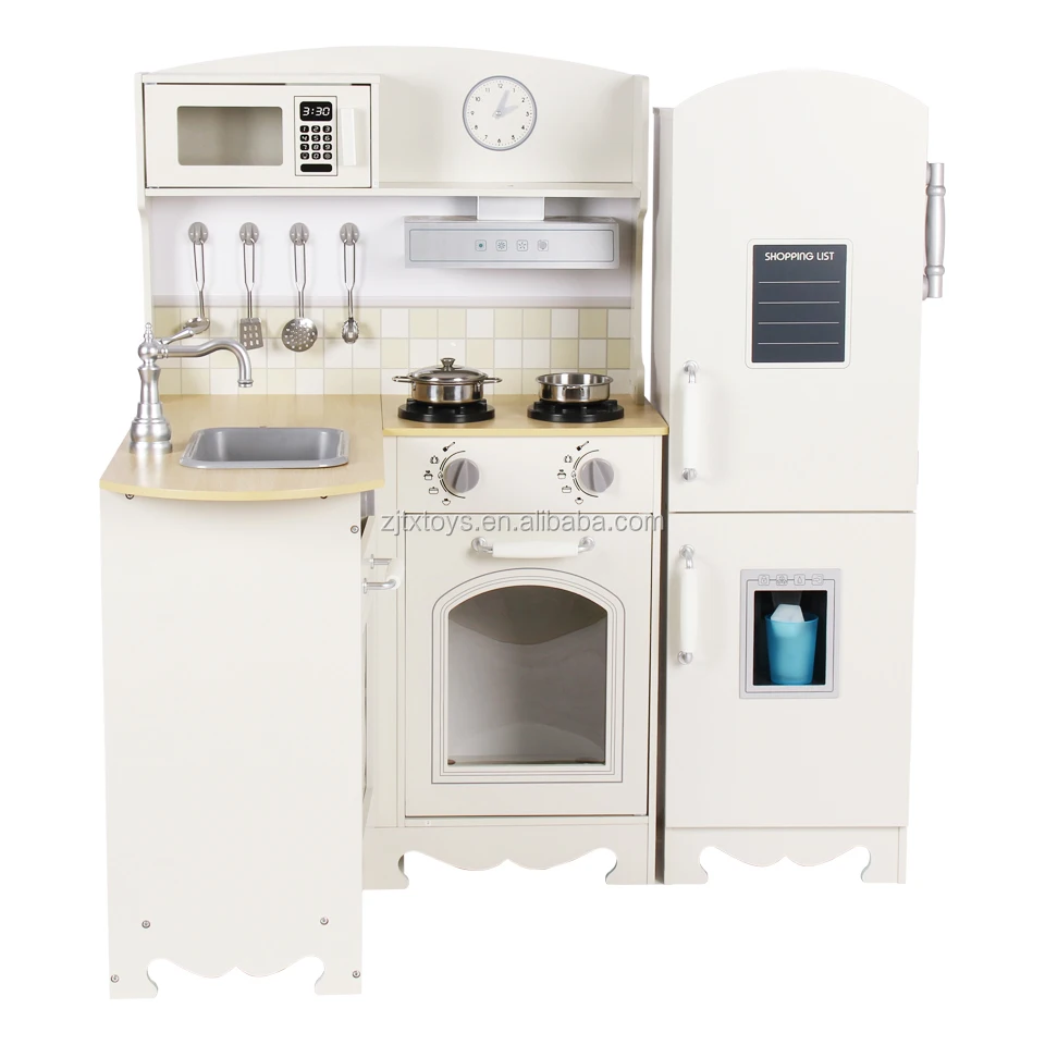 Ready Made Pretend Play Cooking Game Kids Children Big Wooden Kitchen Tools Toys Set