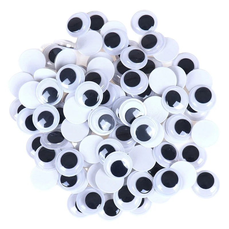 Black and White Plastic Moving Wiggle Eyes Safety Toy Googly Eyes