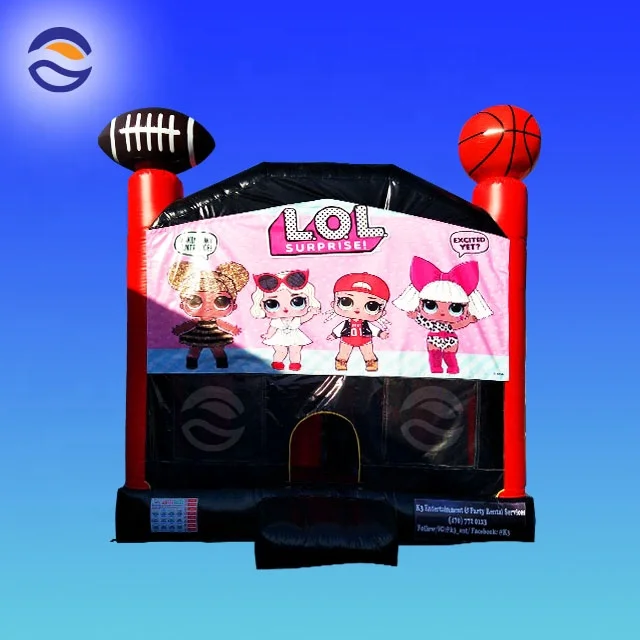 Lol коммерческий надувной лунный прыжок для игры Dodgeball комбинированный домик прыжков