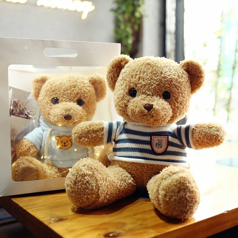 20 Designs 30/40/50cm Mini Teddy Bear Plush Toy Baby Soft Toy Bear With Sweater Clothes Children Birthday Gift