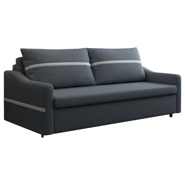 Latest  L shape Folding relaxing sleeping lounge  solid wood fabric padded seat 2 seats recliner sofa bed furniture