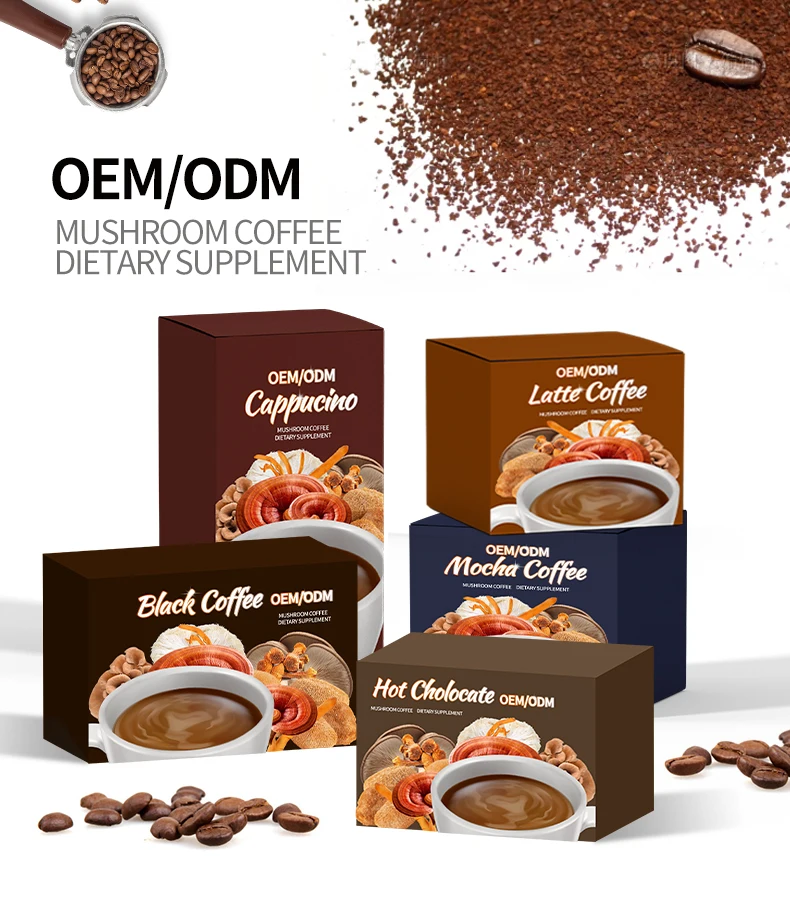 OEM ODM Ganoderma кофе растворимый гриб экстракт порошка органический