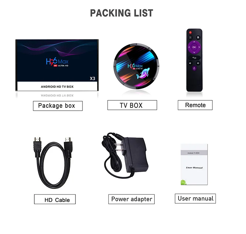 Amlogic S905X3 tv box  H96 Max X3 Android TV Box Quad Core Android 11 32GB 64GB 128GB Dual Band Wifi set top box