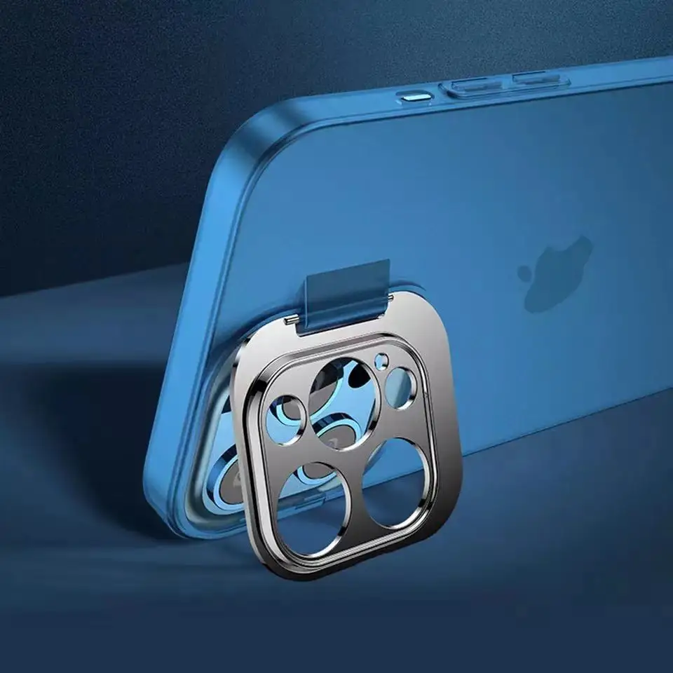 Luxury Solid color transparent bracket Soft TPU Phone case For iphone case 13 12 11 Pro Max