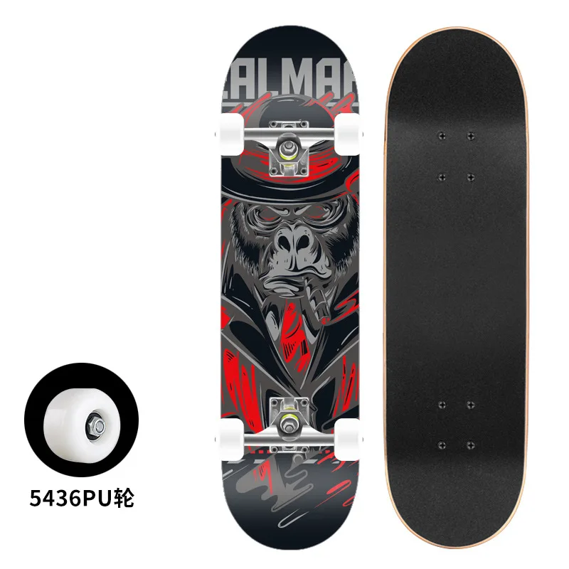 Anti Slip Tape Low MOQ Outdoor For Youngster Transparent Black Yellow Custom Skateboard Several Type PU Wheel  9-Ply Maple