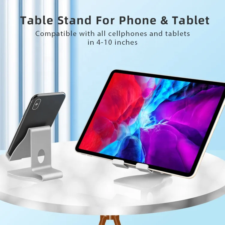 Hot Sale Aluminum Alloy Desktop Mobile Mount Compatible With Smartphones And Tablets Cell Phone Stand Durable  Phone Holder