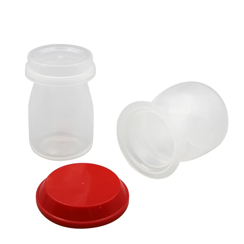 Пластиковый контейнер для йогурта круглой формы