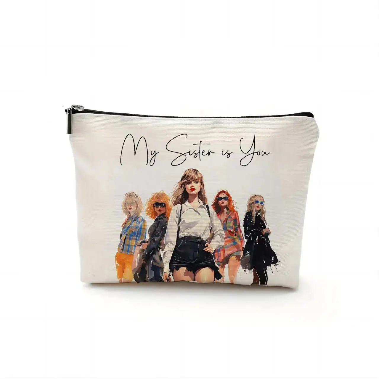 New fashion product big capacity multifunction capacity portable cotton linen pencil canvas bag canvas pen pouch for student