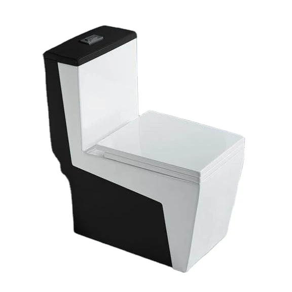 Creative Design Floor Stand Inodoro Washdown Square Toilets Porcelain Ceramic White Black Toilet Bowl