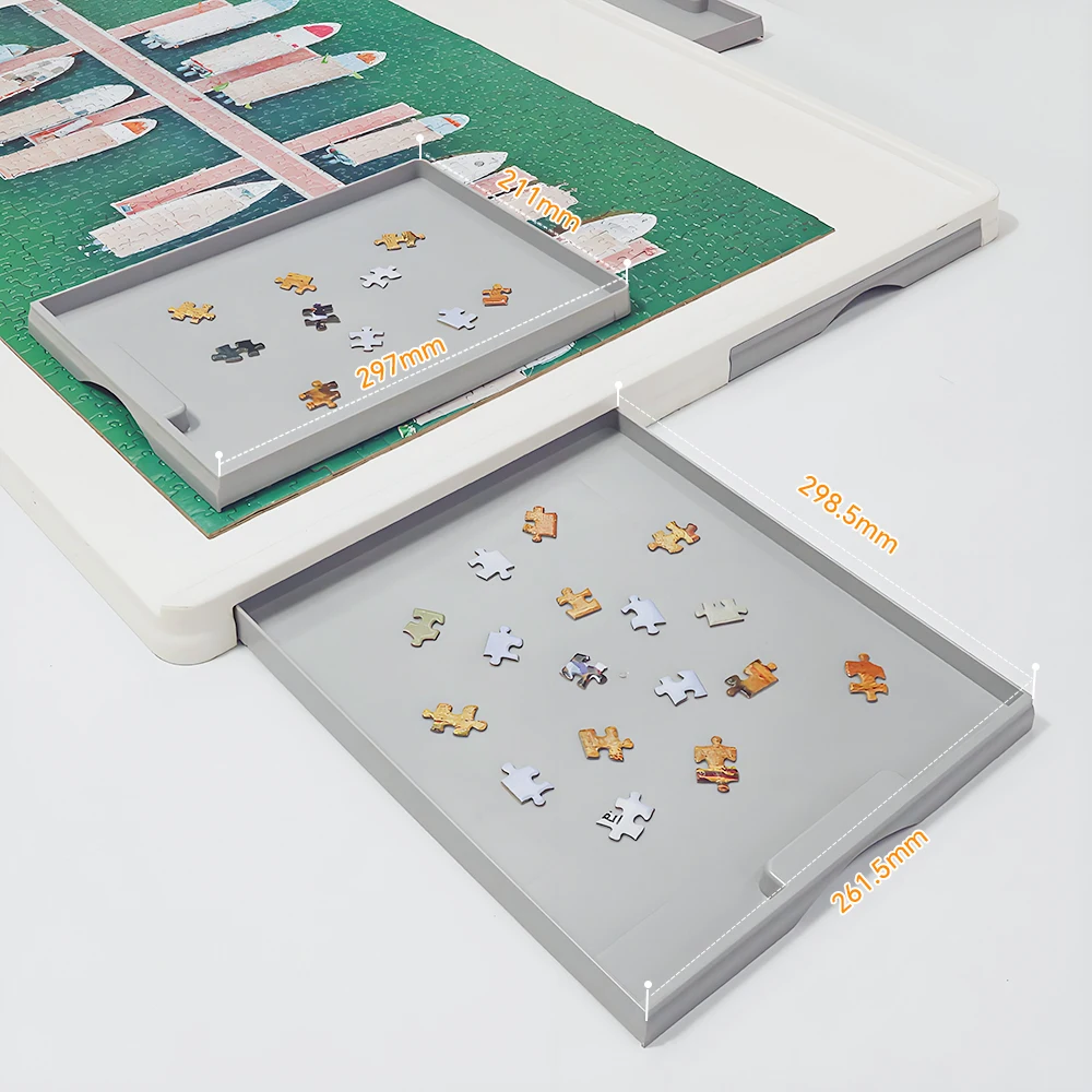 With 6 Drawers 35inches big plastic puzzle board table for adult