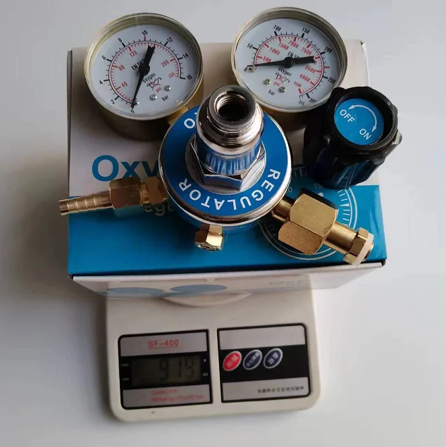 Brass Safety Valve Cylinders Pressure Relief Valve O2 Safety Valve with gauge