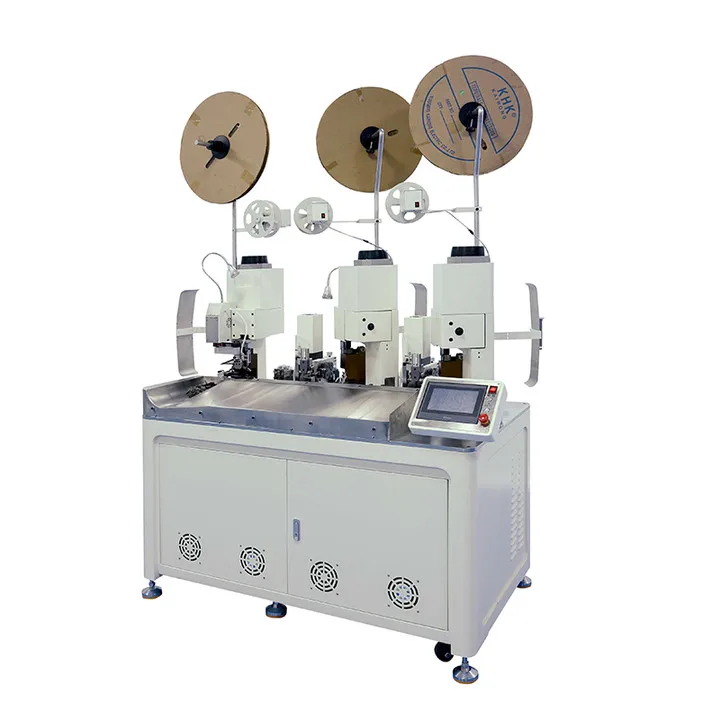 EW-8040 Fully Automatic electric wire cutting stripping and terminal crimping machine four wire joint connect machine