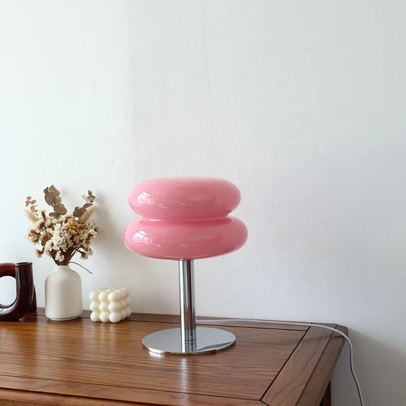 CHUSE Art design coloful desk light led bedside hotel glass table lamps