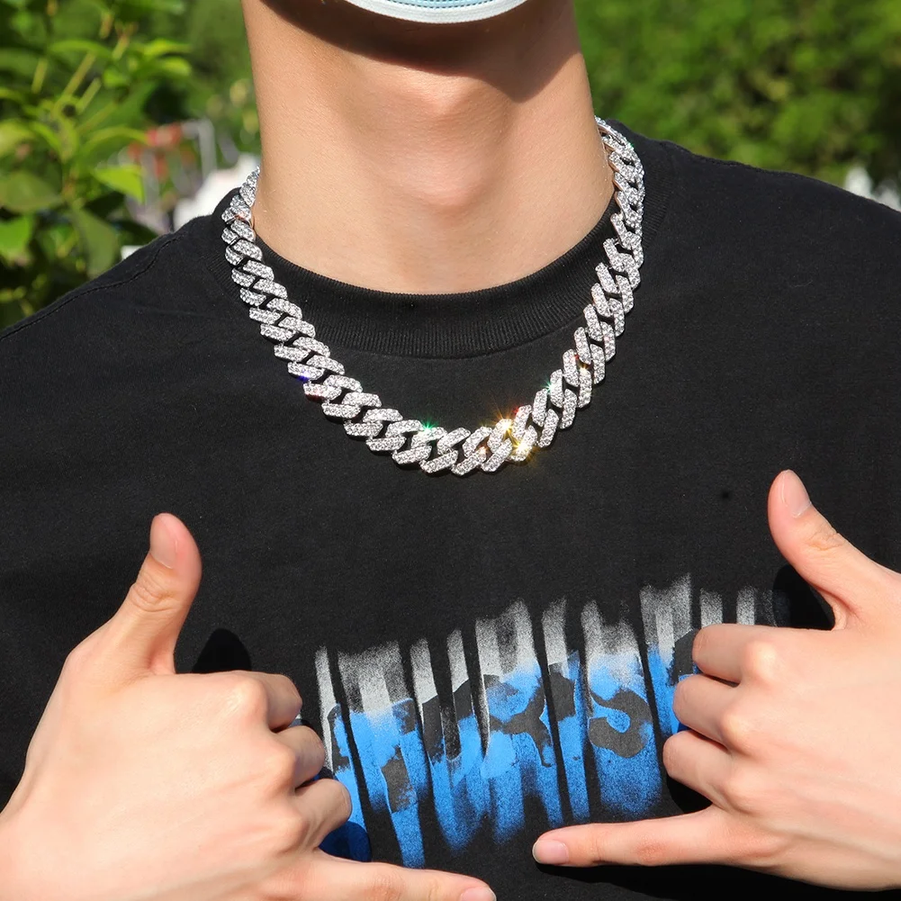  Wholesale Custom Punk Rock Wide Bar Metal Bracelets with 18mm Cuban
