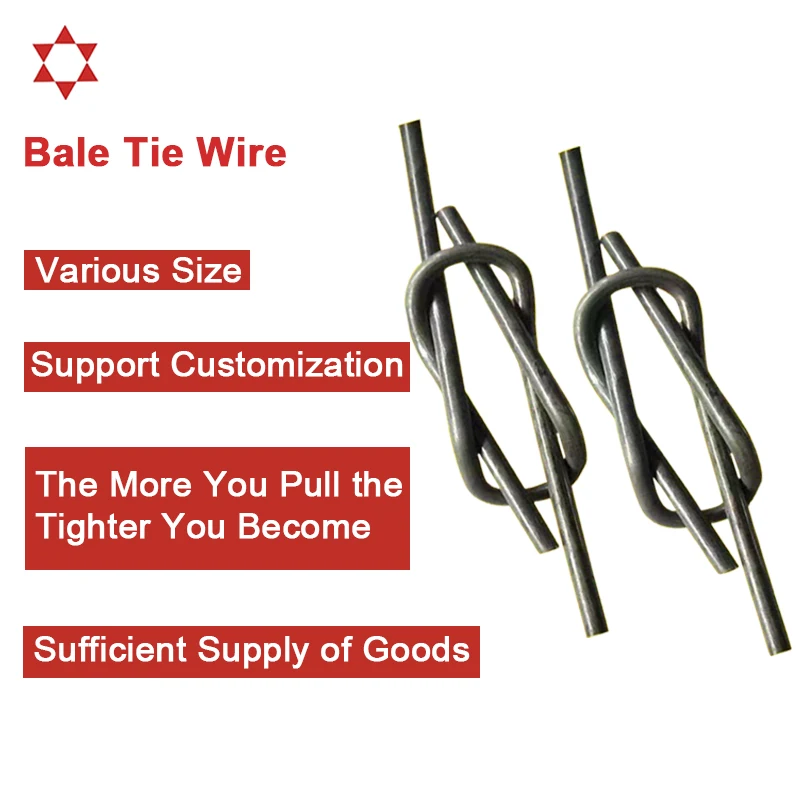 Factory Wholesale Double Loop Bale Tie Wire, Reinforcement Baling Wire Ties