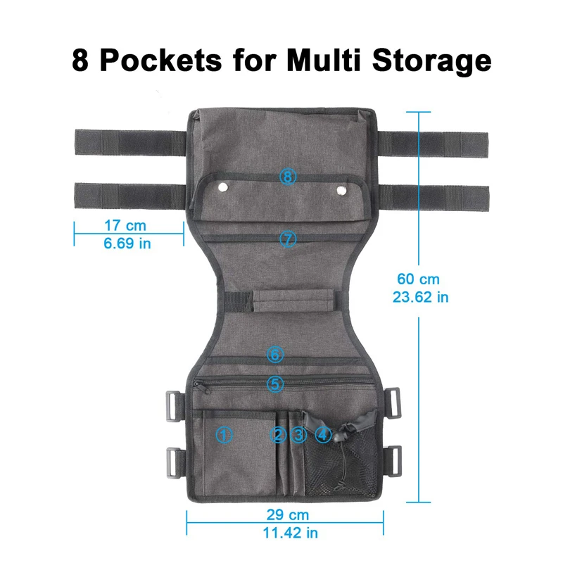 Wheelchair Side Bag Walker Pouch Bag with Cup Holder Wheelchair Armrest Accessories