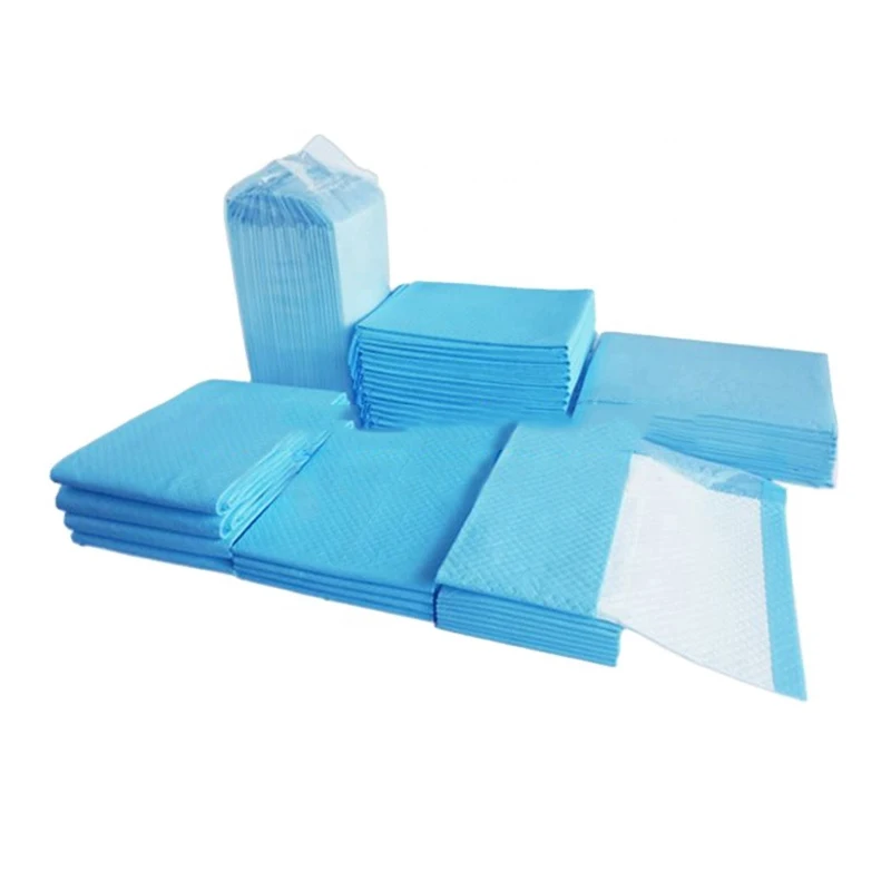 Wholesale Incontinence Elderly Adults Disposable Bed Protectors Blue Pad Absorbent Wet Underpads for Beds