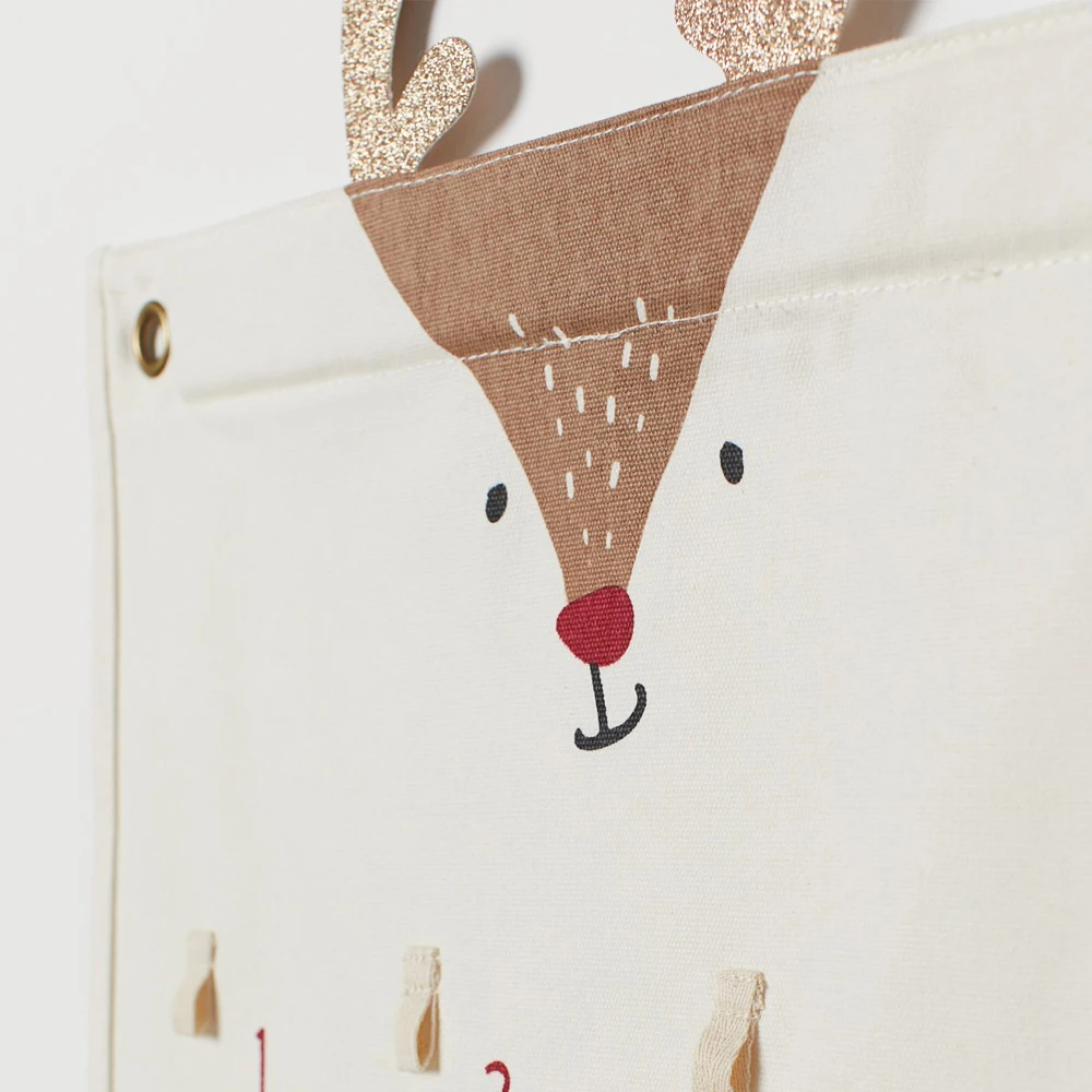 Wholesale Empty Christmas Reindeer Advent Calendar Reusable Christmas Advent Calendar 24 Days