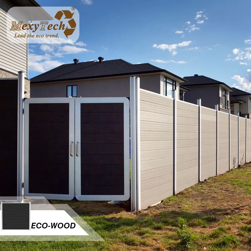 Durable lightweight garden us outdoor valla fence plastic fencing 1.8x1.8 wpc aluminum fence section