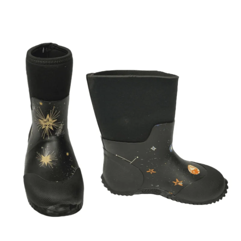 2023 Kids Rain Boot Manufacturer Best Quality Outdoor Rubber Baby Wellies Rain Gum Boots for Child