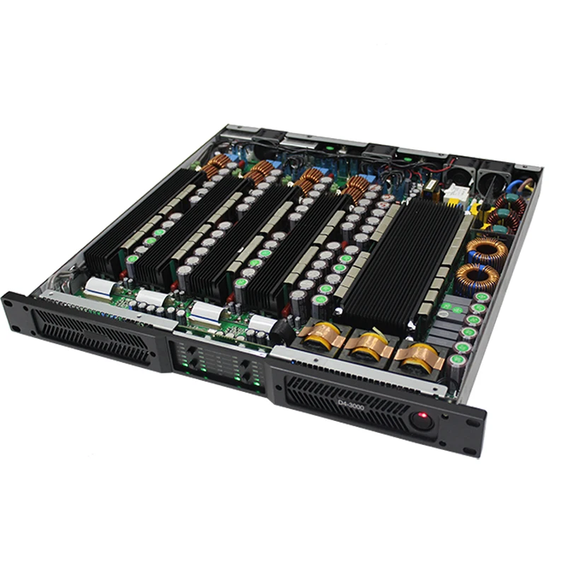 D4-3000 4 channels digital audio 3000 watts power amplifier professional class d