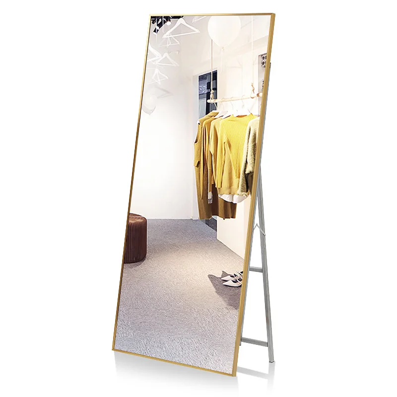Fashion aluminum alloy Framed stand mirror bedroom full length dressing furniture mirror