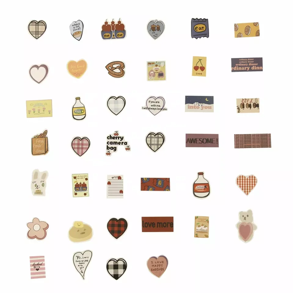 Vintage Weekly Planner Custom Stickers Die Cut Vinyl Printed Paper Journal Sticker Sheet