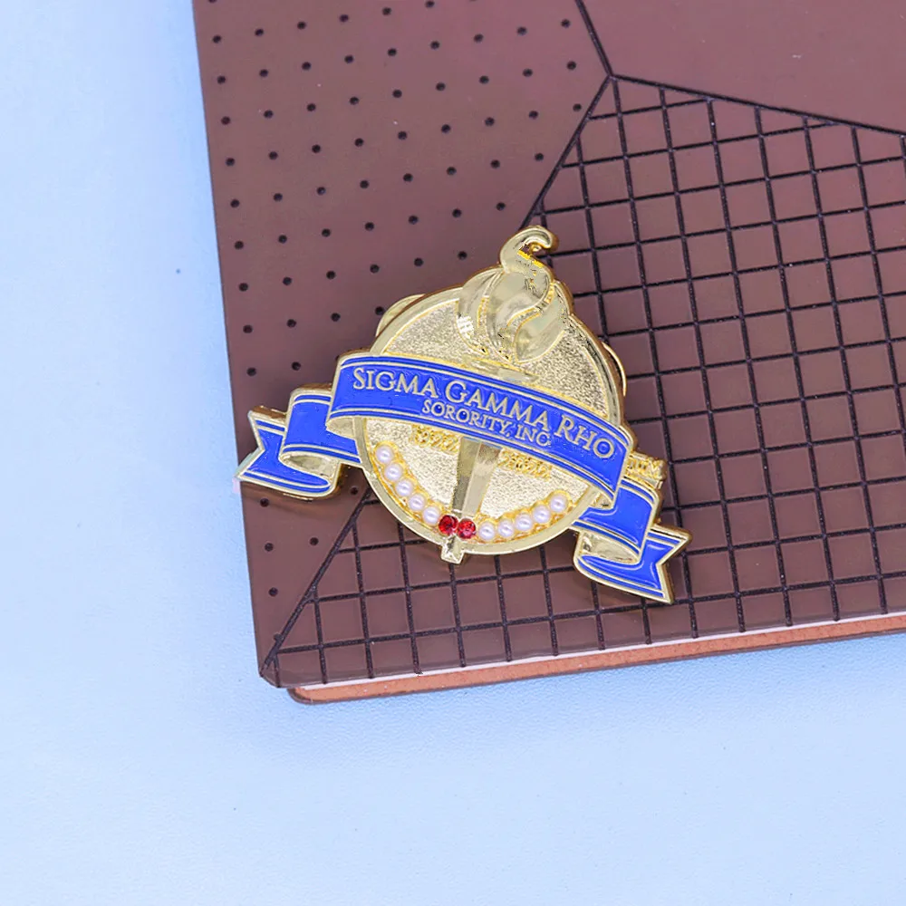 Party Wear Anniversary Gifts Jewelry Custom Metal Since Year 1922 To 2022 Sorority 100 YRS Greek Club Nine Sigma Gamma Rho Pin