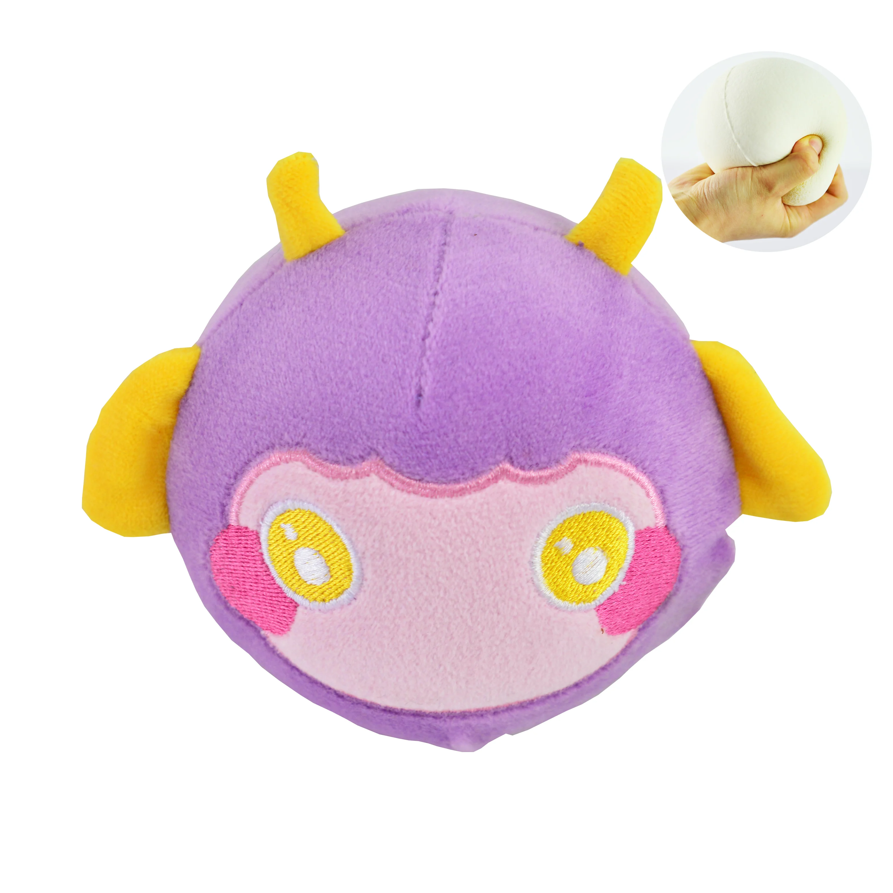 Plush Animal Squishy Keychain Assortment Squish Stuffed Animal Toy Memory Foam Plush Stress Relief Ball