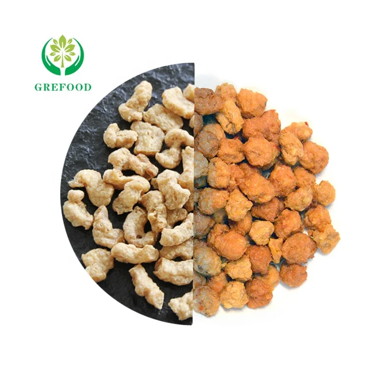 Vegetarian food additives Textured Soy Protein Non-fried Ham sausage simulates meats natural structure snack food TVP