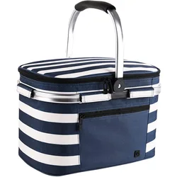 Изолированная сумка-холодильник с логотипом на заказ, портативная дорожная сумка для пикника большой вместимости 25 л, сумки-кулеры