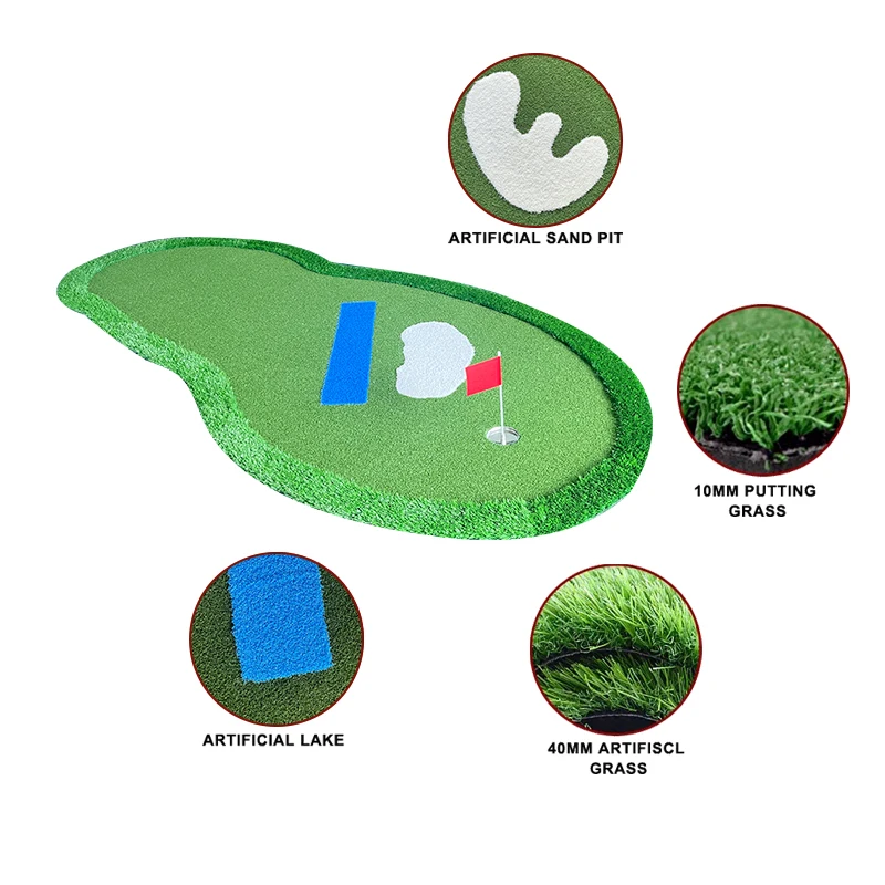 SER Manufacturer Wholesale Custom Mini Golf Course 1x3m Premium Artificial Grass High Elastic Base Golf Putting Green