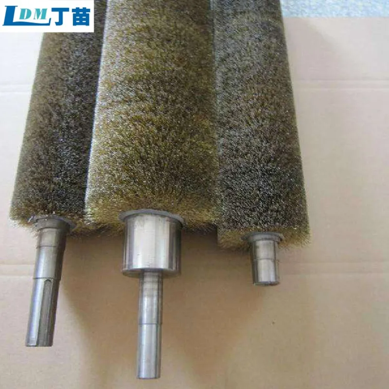 customized  industrial steel plate processing brass wire rotary brush