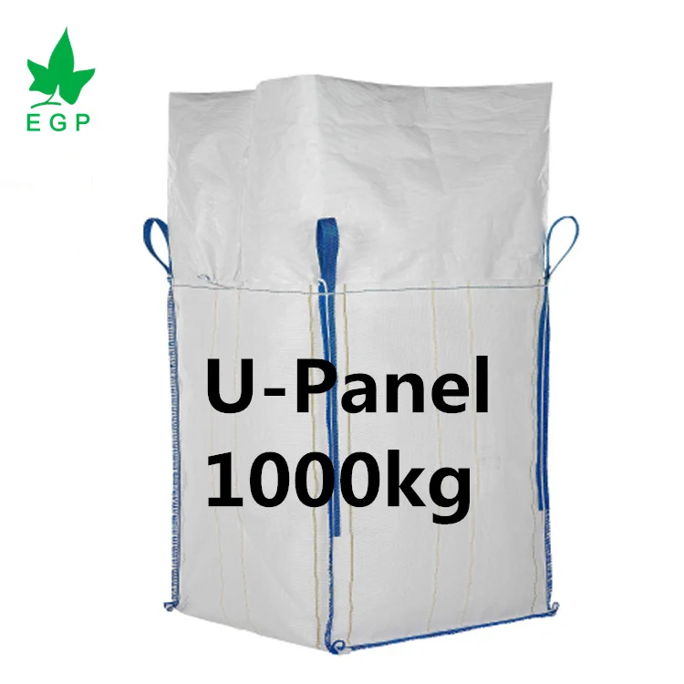 EGP FIBC U-Panel 500kg 1000kg 1200kg 1500kg 2000kg 1 ton 2 tons jumbo bag dimension bean bag bulk big bags
