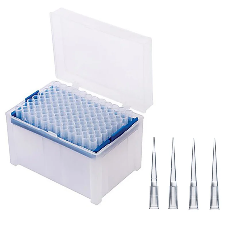 Pipette Tip Box 96 pcs Pipette Tips 200ul with Filter Factory Outlet Sterile Clear Micropipette Tips Medical Lab Supplies