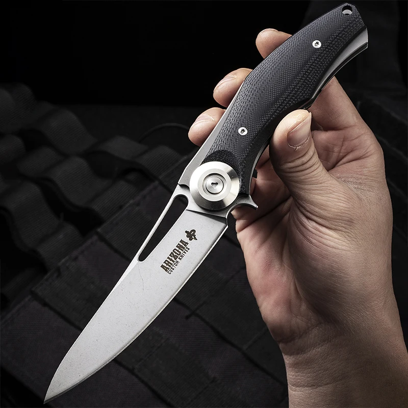 Hot selling D2 steel tactical survival bag knife G10 handle folding knife