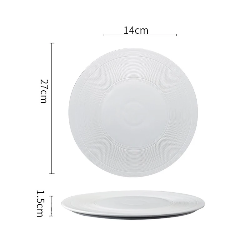 Brushed French Foie Gras Caviar Dim Sum Sushi Tray Western Steak Lamb Chops Cake Plate White Dinner Plate Wholesale Ceramic >10