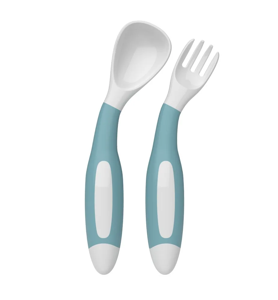 Multifunctional Baby Learning Spoons Reusable 360 Degree Bend and Twist BPA Free Silicon Material for Feeding and Eating