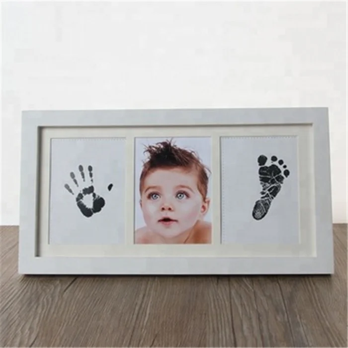AZY Customized Gift inkpad Baby Handprint and Footprint Photo Frame kit