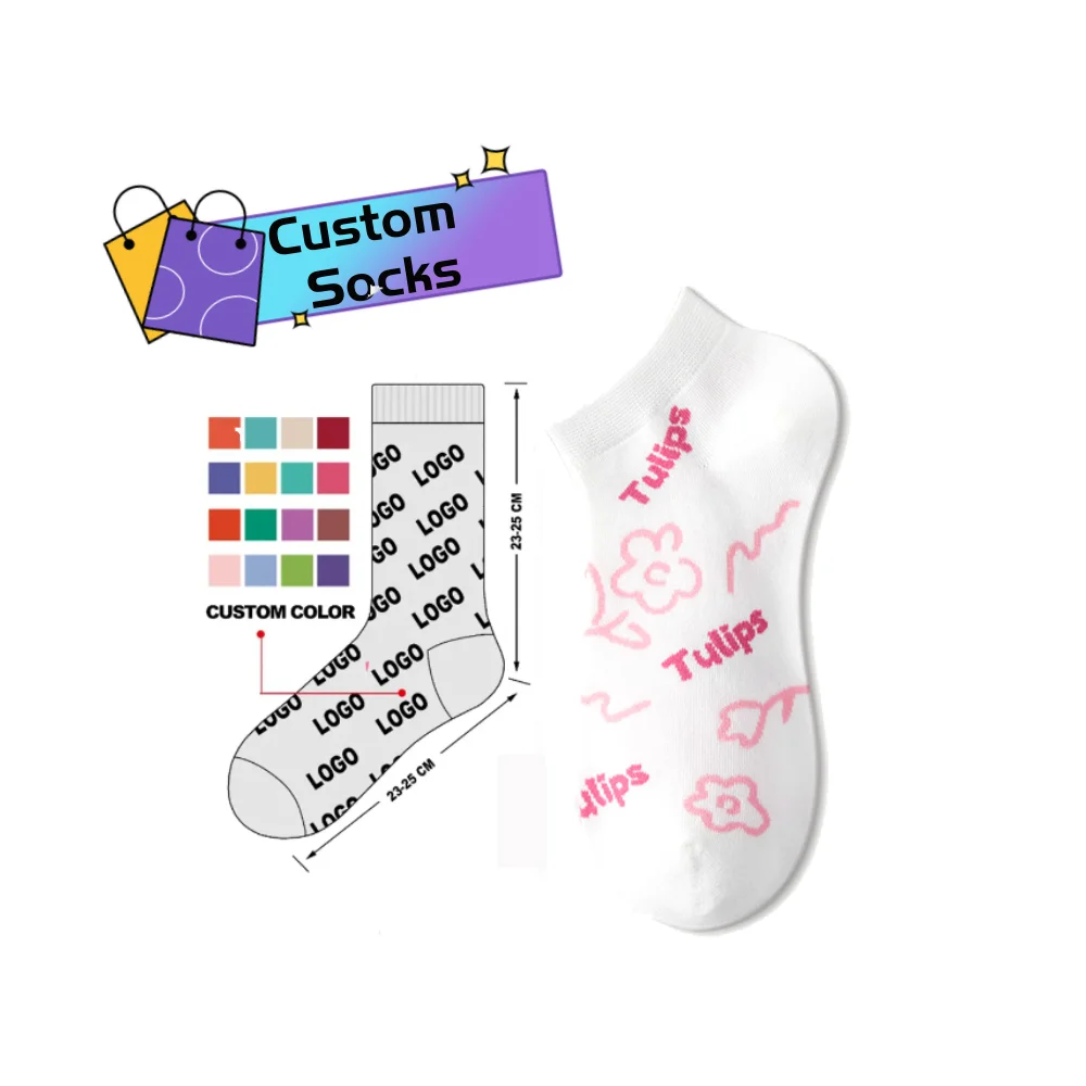 Design your own logo unisex socks wholesale crew athletic socks custom sport socks logo for men and women