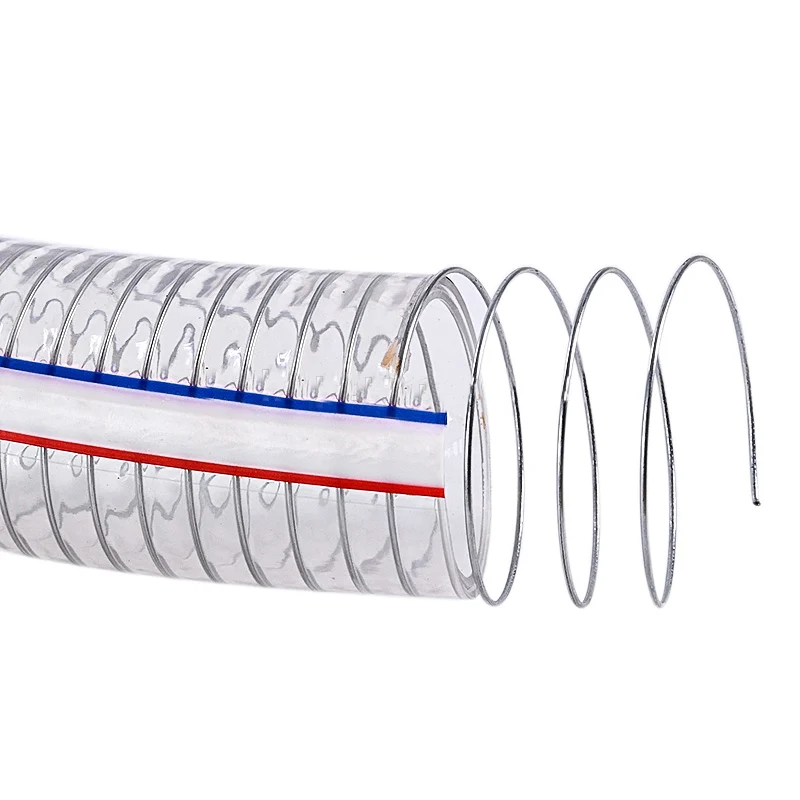 EASTOPS Low Temperature Flexible PVC Transparent Spiral Steel Wire Reinforced Hose Pipe Float