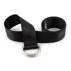 Fashion canvas Webbing lady chastity belt with double ring customized Casual women metal buckle nylon belt