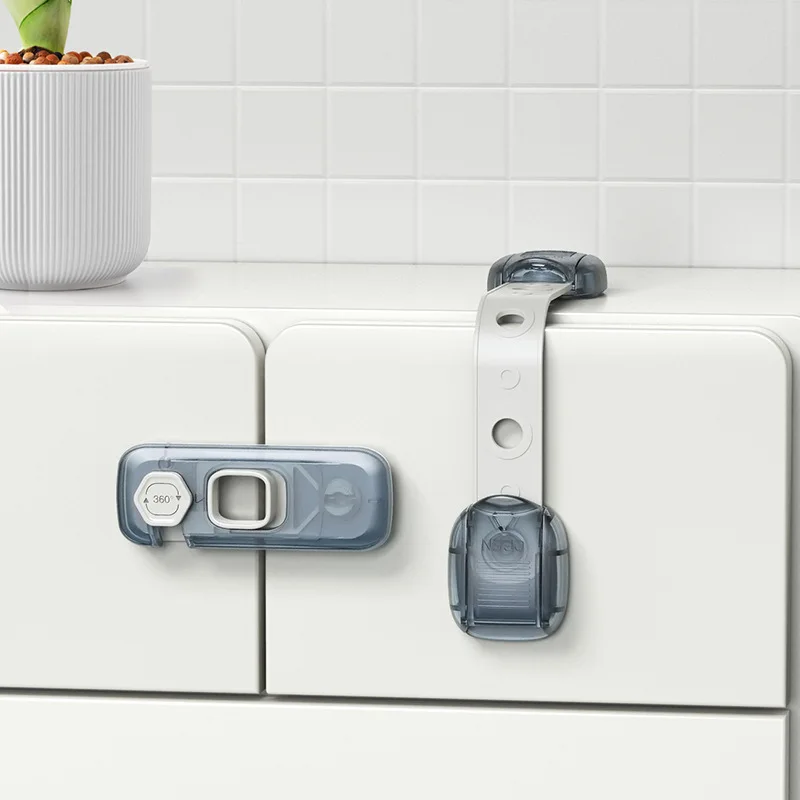 Baby Safety Locks anti pinch hands Double door cabinet Refrigerator lock Children safety buckle Locks