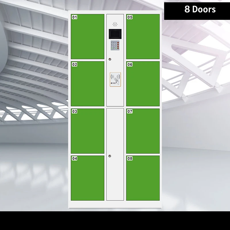 Public Suitcase Electronic System 8 door smart electronic locker with English system storage cabinet