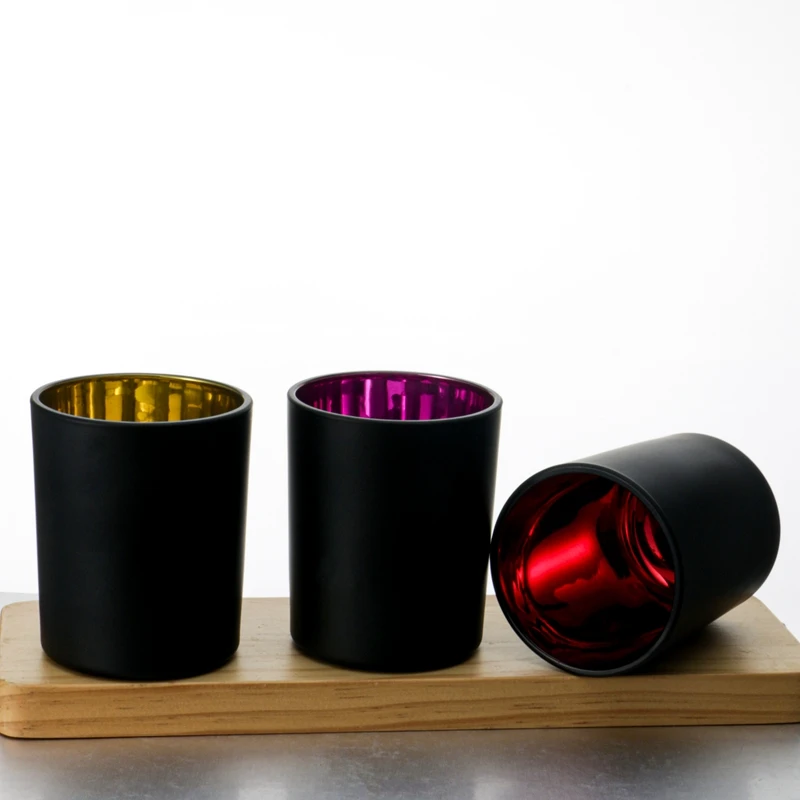 Home Christmas Decor Matte Black Candle Jar Lavender Soy Wax Scented Candle Packaging Jar
