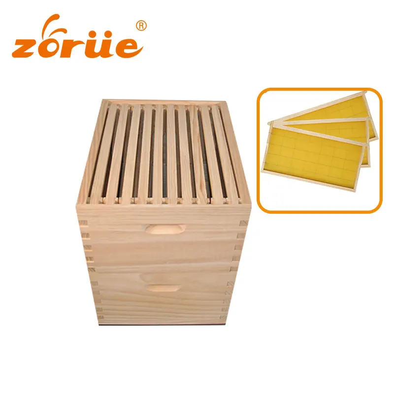 10 Frame Beehive Super and Deep Australia Beehive Box Deep Brood Box Dipped Includes Wooden Frames & Waxed Foundation